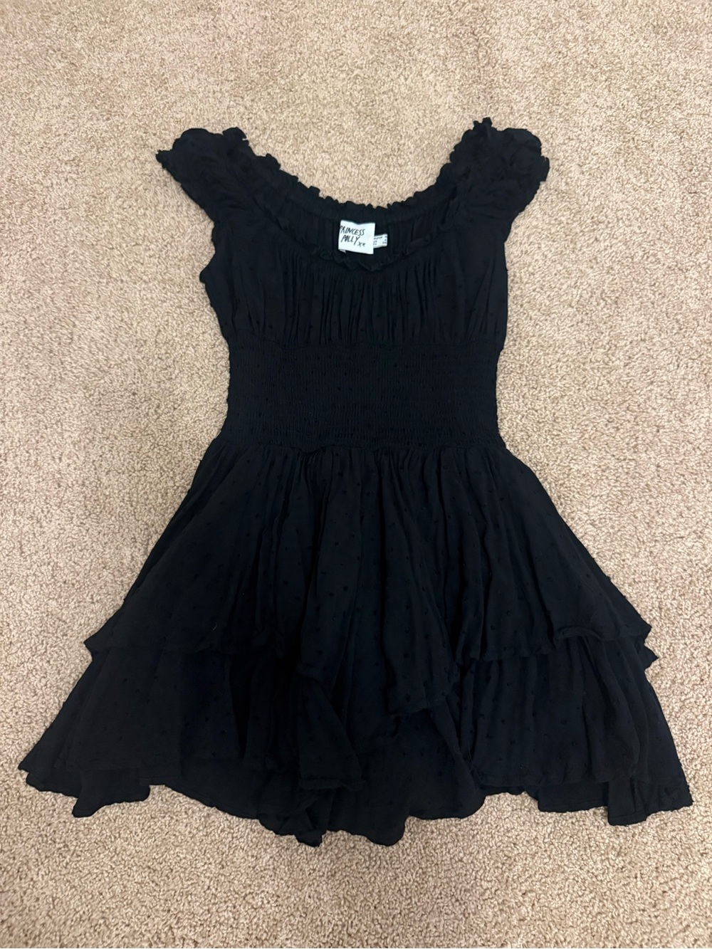 Princess Polly black ruffle romper